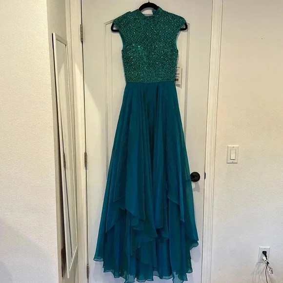 NWT Sherri Hill STUNNING Jade Formal Prom Dress Style #51687 Sz 2 - Picture 4 of 12